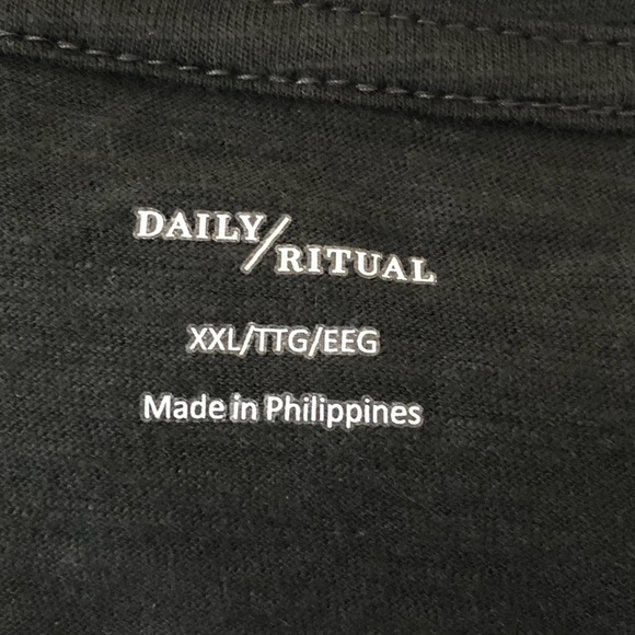 Daily Ritual black 100% cotton tee, NWT, XXL - Picture 5 of 8